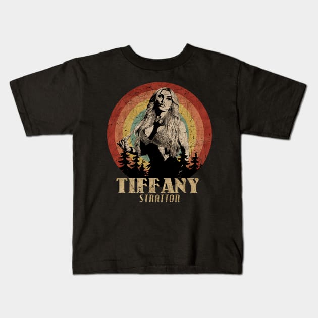 Retro Sunset Tiffany Stratton Kids T-Shirt by Next And Stop